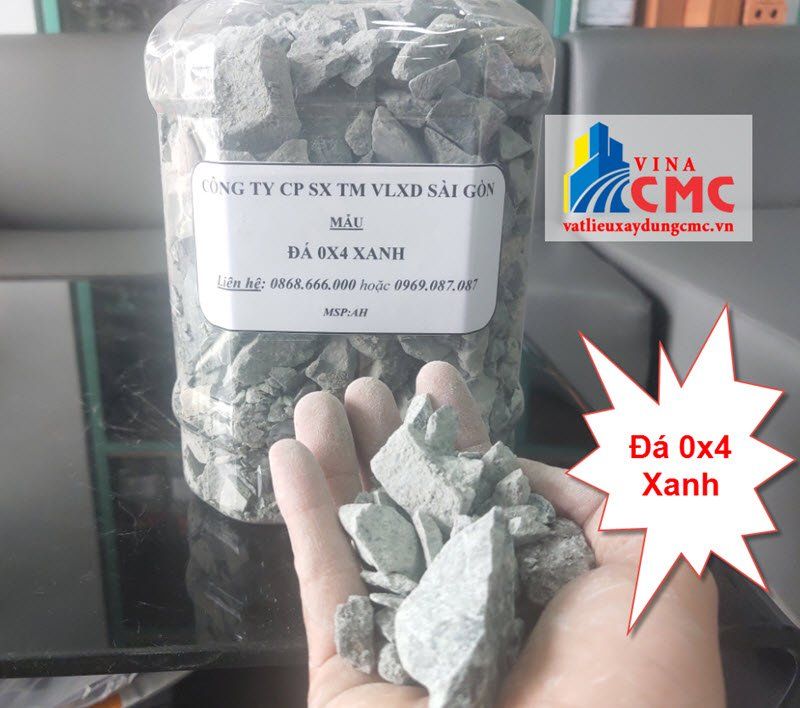 Đá xây dựng 0x4 xanh