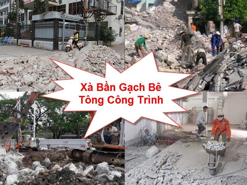 Xà bần gạch bê tông công trình